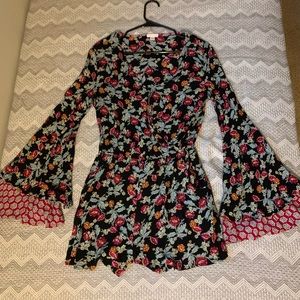 Floral Bell Sleeve Romper